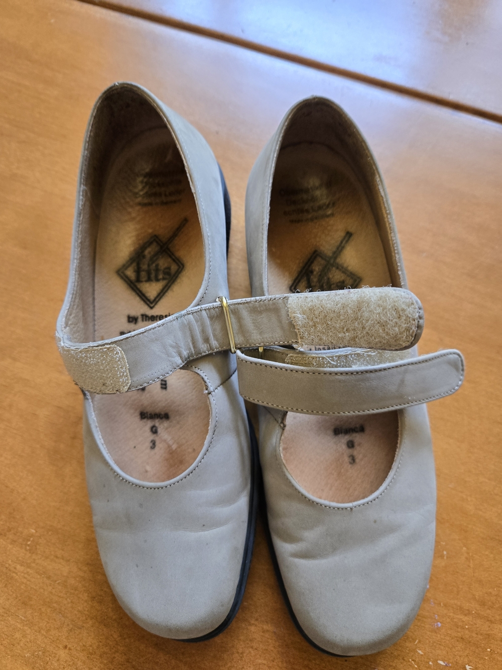 Bianca Mary Jane Comfort Flats in Light Taupe